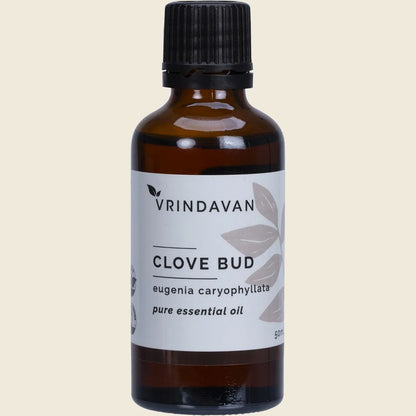 Vrindavan Clove Bud Essential Oil 25mL Or 50mL, Excellent For Cleaning Mouldy Surfaces