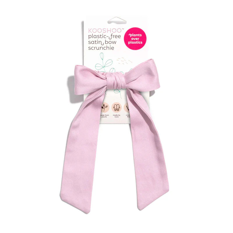 Kooshoo Plastic-free Satin Bow Scrunchies, Please Select Your Colour