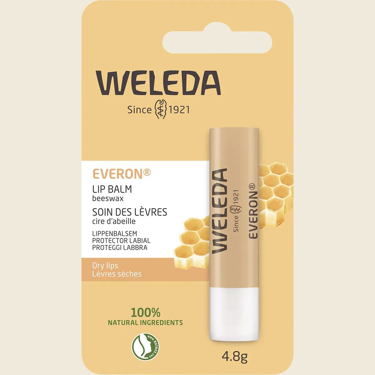 Weleda Everon Lip Balm 4.8g, Nourishes & Protects With Jojoba Oil & Shea Butter