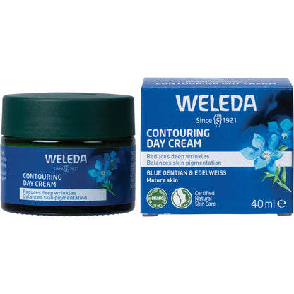 Weleda Contouring Day Cream Blue Gentian & Edelweiss 40mL, Reduces Deep Wrinkles