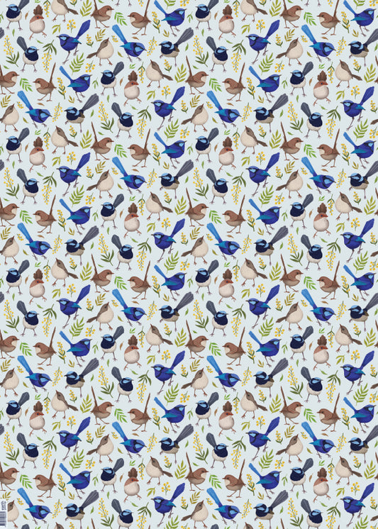 Earth Greetings Fairy Wonderland Australian Folded Wrapping Paper, Negin Maddock Collection