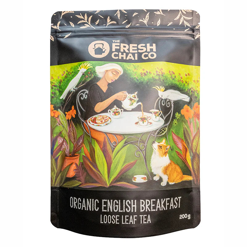 The Fresh Chai Co. Certified Organic English Breakfast Tea 200g, The Best Long Leaf Black Tea