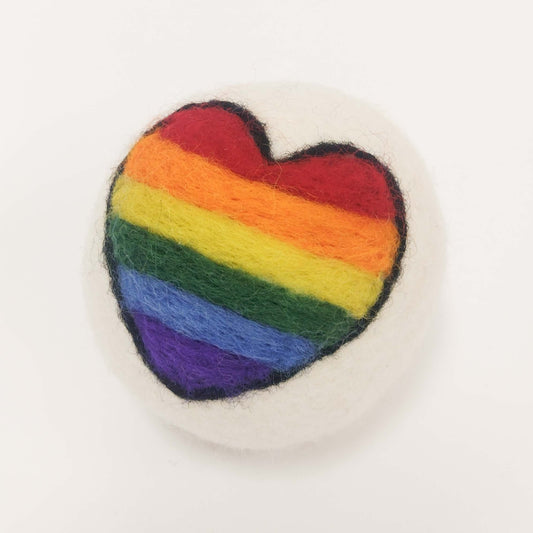 Eco Max Hand Felted Wool Dryer Ball, Love Hearts Design; Reduces Drying Time BY 25%