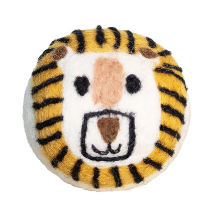 Eco Max Hand Felted Wool Dryer Ball, Lion Design; Reduces Drying Time By 25%