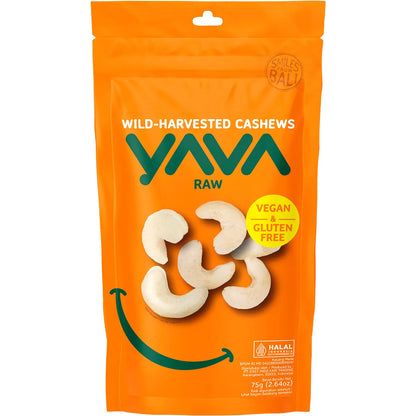 Yava Wild Harvested Raw Cashews 75g Or 275g, A Unique Creamy Cashew Flavour
