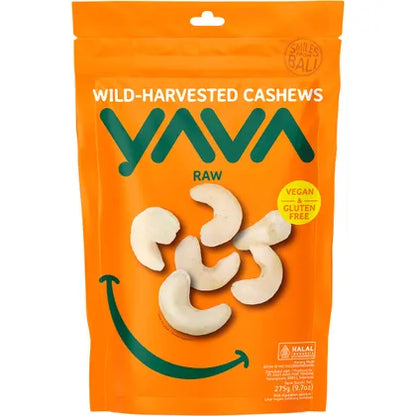 Yava Wild Harvested Raw Cashews 75g Or 275g, A Unique Creamy Cashew Flavour