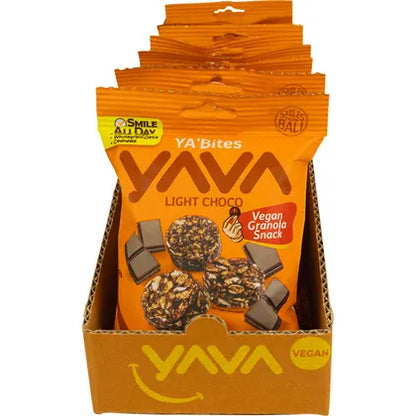 Yava YA'Bites Granola Snack Light Chocolate 35g Single Or 35g X 8 Carton, The Perfect Granola Snack