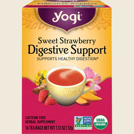 Yogi Sweet Strawberry Digestive Support 16 Bags, Berry Digestive Harmony