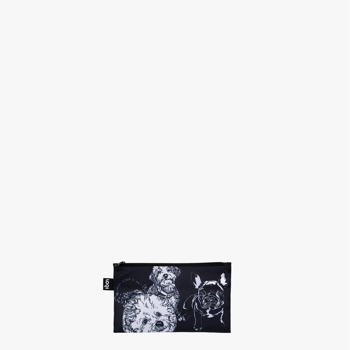 LOQI Recycled Zip Pockets Set Of Three, Dogs | By Red Poppy Bee