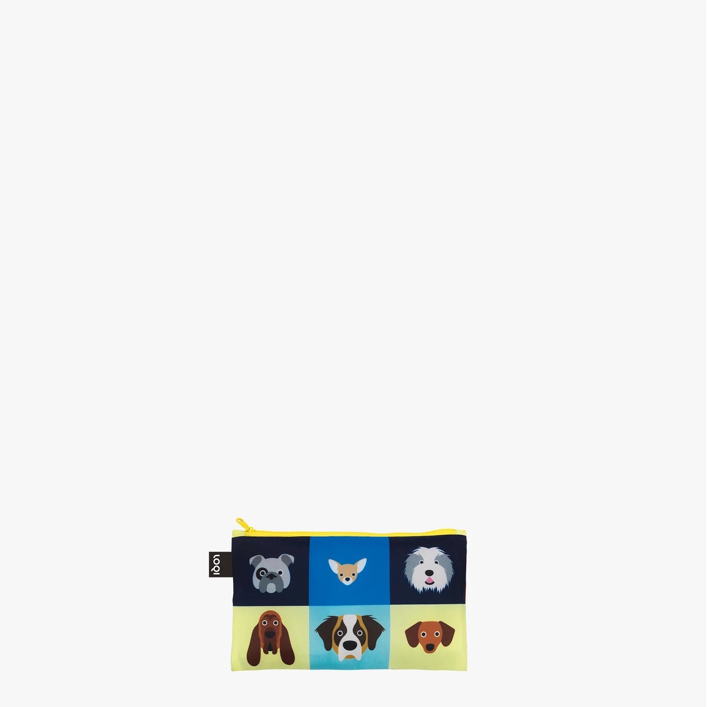 LOQI Recycled Zip Pockets Set Of Three, Dogs & Cats | By Stephen Cheetham