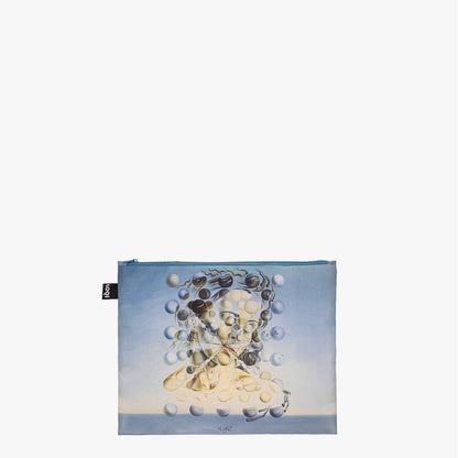 LOQI Recycled Zip Pockets Set Of Three, Spheres | Meditative Rose | Dream Caused By Salvador Dali