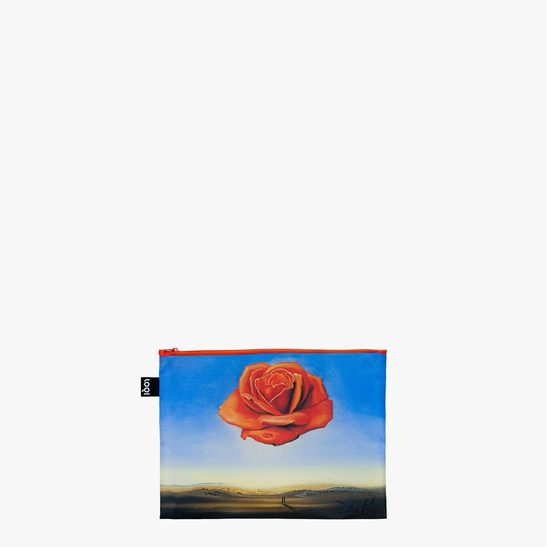 LOQI Recycled Zip Pockets Set Of Three, Spheres | Meditative Rose | Dream Caused By Salvador Dali