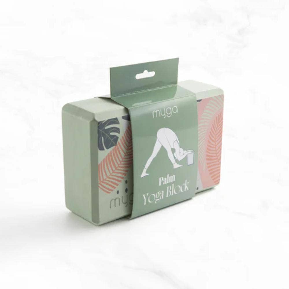 Myga Foam Yoga Block Palm Pattern, For A More Supportive Yoga Session