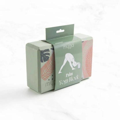 Myga Foam Yoga Block Palm Pattern, For A More Supportive Yoga Session