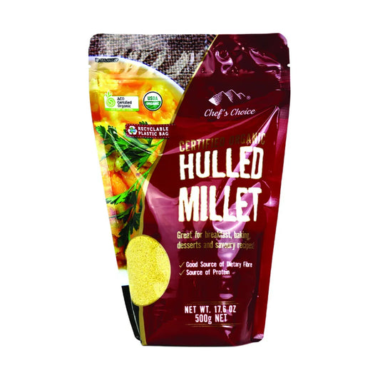 Chef's Choice Certified Organic Hulled Millet 500g, Great For Breakfast