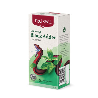 Red Seal Black Adder Liqorice Herbal Tea 25Bags Or 50Bags, Caffeine Free
