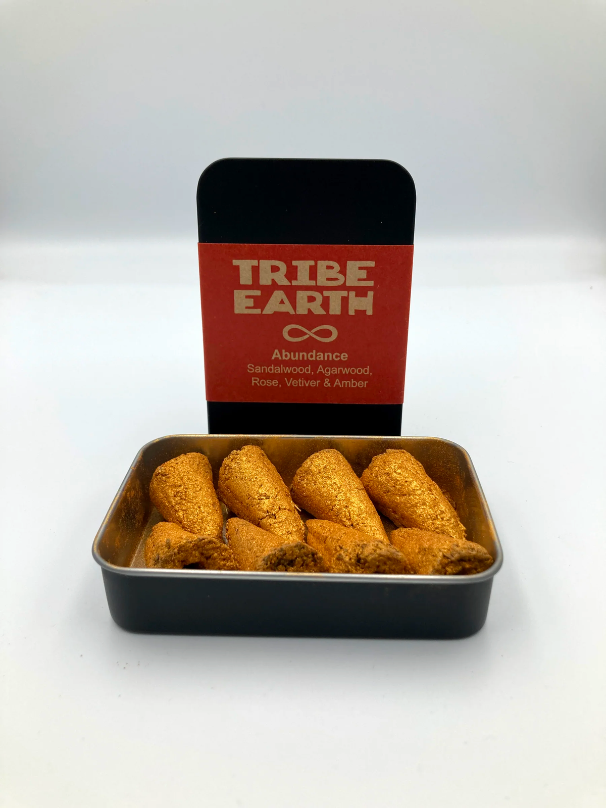 Tribe Earth Incense Abundance Cones 8 Cones, Limited Edition Gold shimmer
