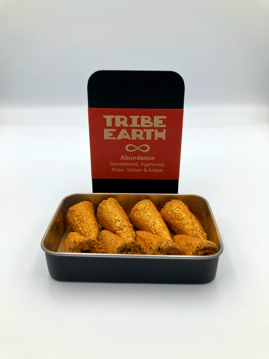 Tribe Earth Incense Abundance Cones 8 Cones, Limited Edition Gold shimmer