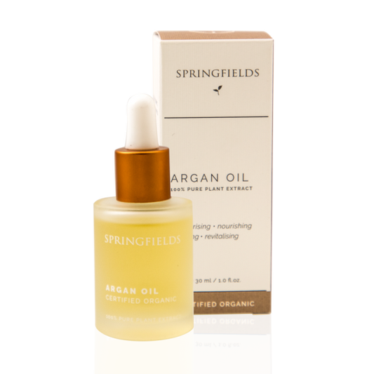 Springfields Certified Organic Argan Oil 30mL, Revitalizing & Nourishing