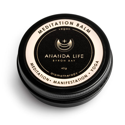 Ananda Life Vegan Aromatherapy Meditation Balm 40g, Find Peace & Presence