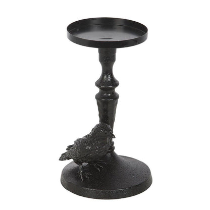 Mystic Raven Pillar Candle Holder, An Enchanting Addition To Your Altar