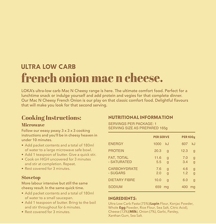 Loka Easy Peasy Mac & Cheesy 60g, French Onion Flavour