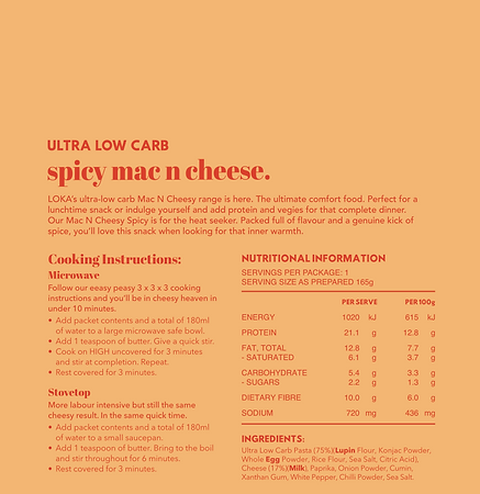 Loka Easy Peasy Mac & Cheesy 60g, Spicy Flavour