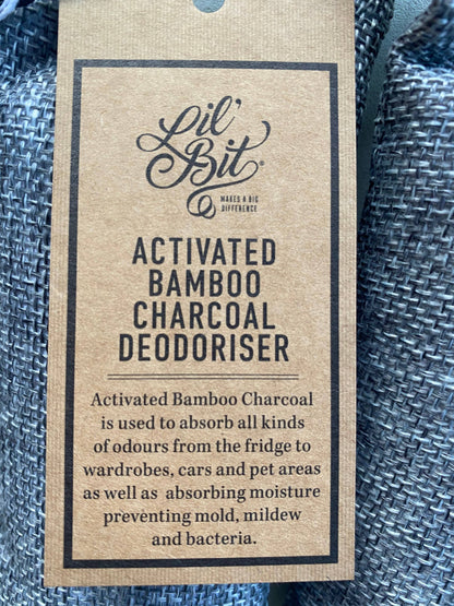Lil' Bit Better Activated Bamboo Charcoal Deodorizer Bag, Absorb Odours & Moisture