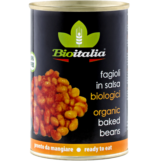 Bioitalia Certified Organic Baked Beans 400g, Ready To Eat!