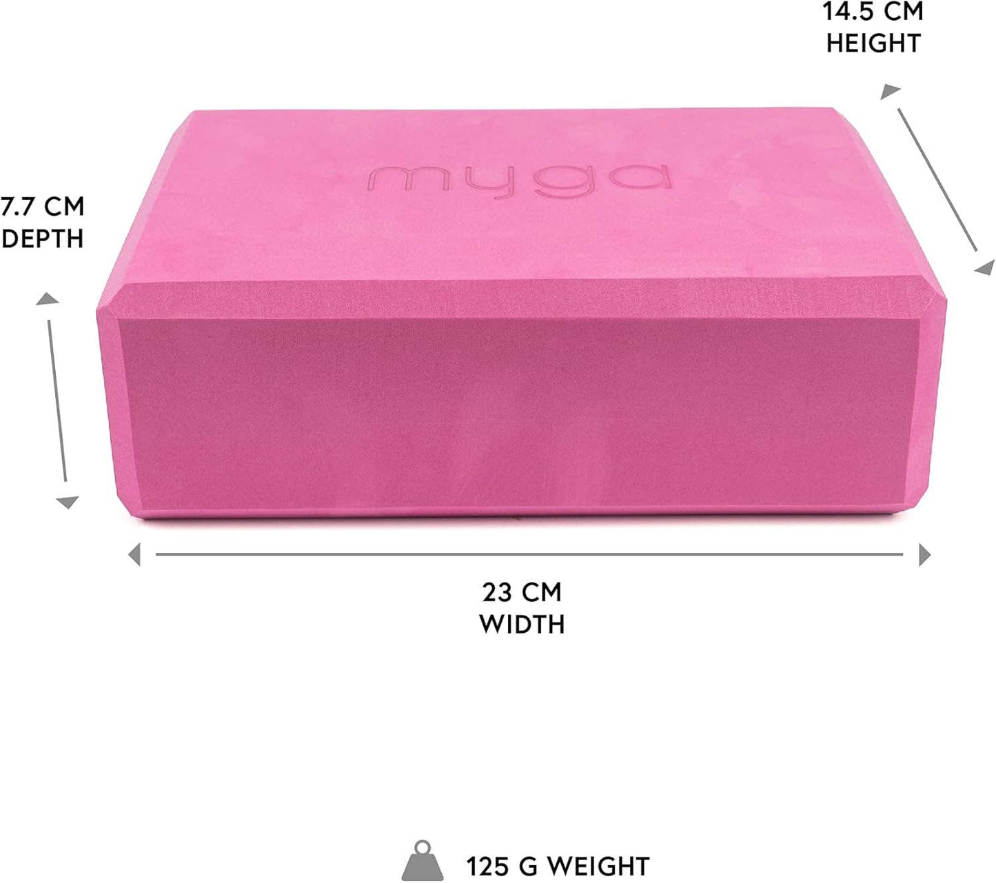Myga Foam Yoga Block Plum Colour, For A More Supportive Yoga Session