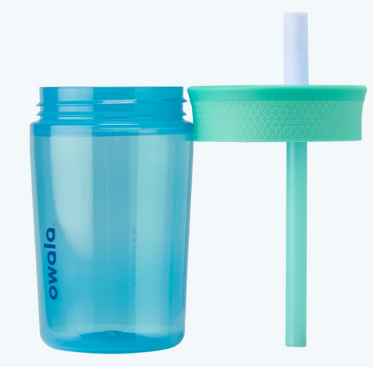 NEW# Owala Kid's Tumbler 15oz, Spill Resistant & Easy To Clean; Blue Lagoon Colour (Teal)