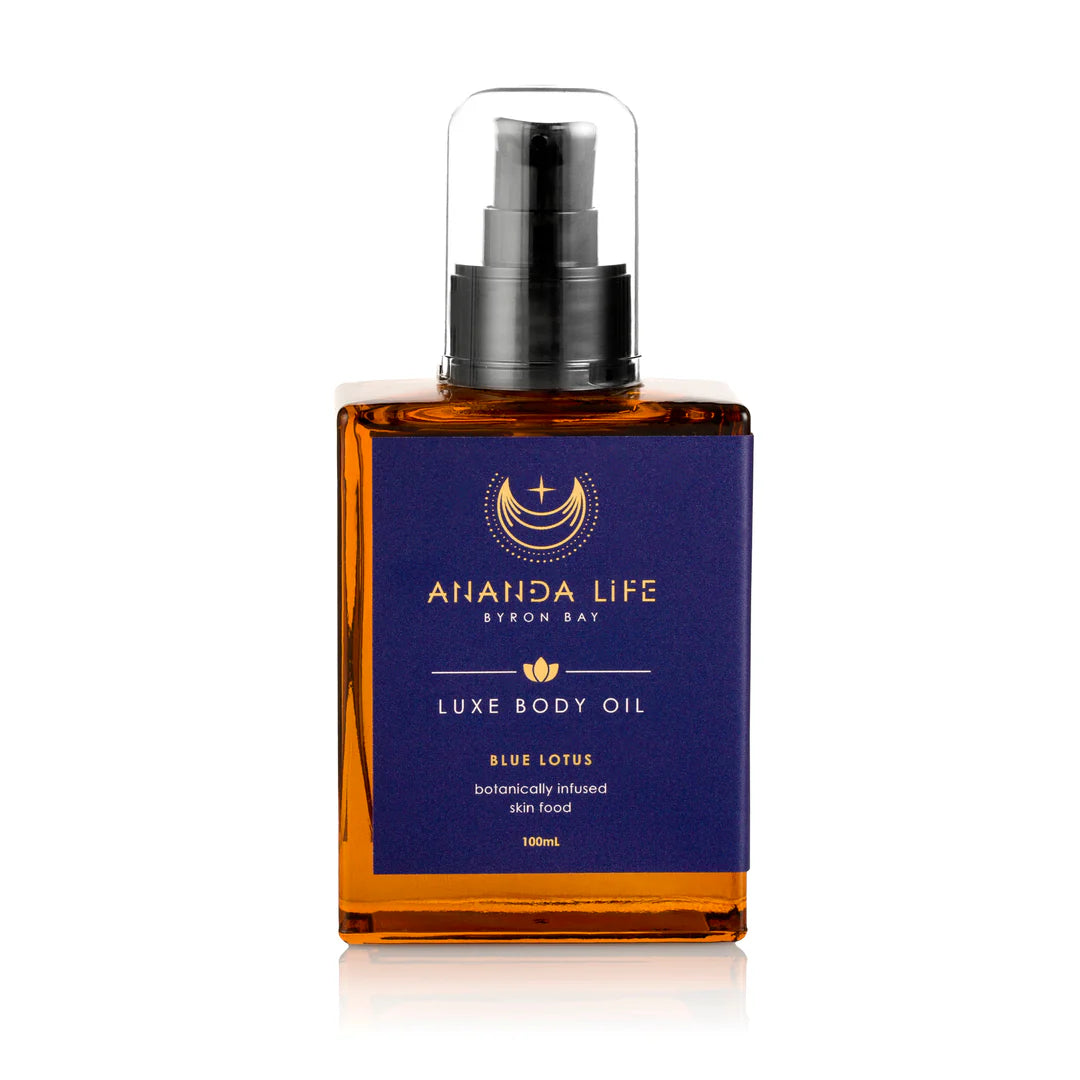 Ananda Life Luxe Body Oil 100mL, Blue Lotus