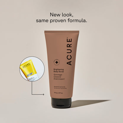 Acure Brightening Body Scrub 177ml, To Gently Exfoliate & Brighten Skin