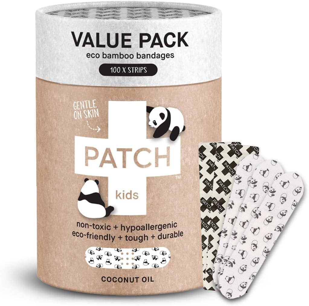 PATCH Adhesive Bandages With Coconut Oil 100 Pack, For Sensitive Skin