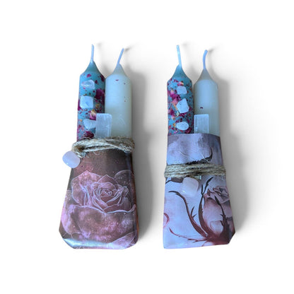 Soulforest Healing A Healing Heart Ritual Kit Beeswax Candle Kit with Rose Quartz, Emotional Healing