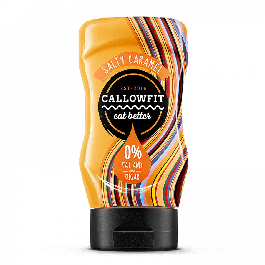 Callowfit Salty Caramel Syrup 300mL, 0% Fat & 0% Sugar