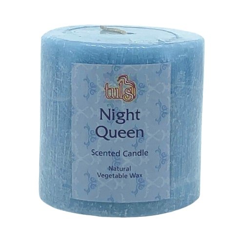 Tulsi Natural Vegetable Wax Candle With A Brushed Effect 75mm, Please Choose Your Fragrance