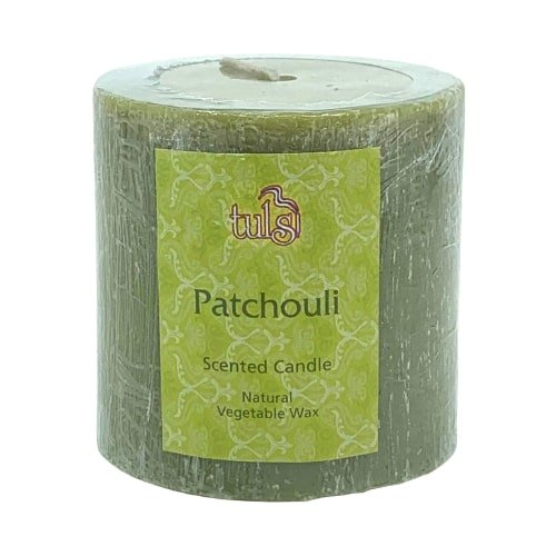 Tulsi Natural Vegetable Wax Candle With A Brushed Effect 75mm, Please Choose Your Fragrance