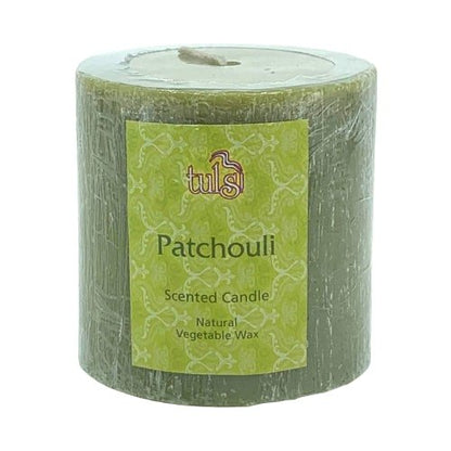 Tulsi Natural Vegetable Wax Candle With A Brushed Effect 75mm, Please Choose Your Fragrance