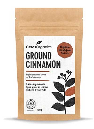 Ceres Organics Ground Cinnamon 100g, Certified Organic; True Cinnamon