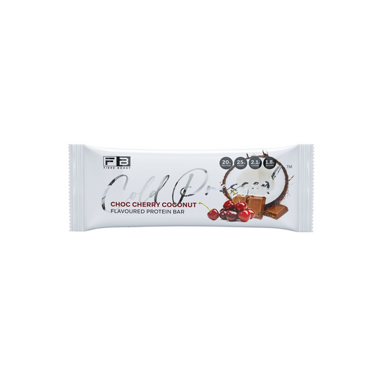 Fibre Boost Cold Pressed Protein Bar Single or Box of 12, Choc Cherry Coconut