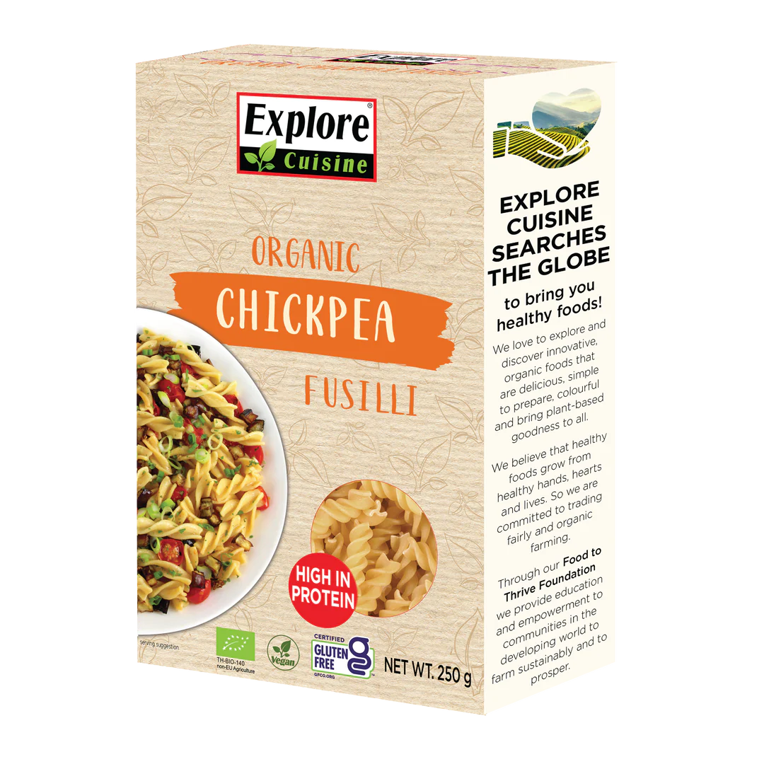 Explore Cuisine Organic Chickpea Fusilli 250g, High In Protein