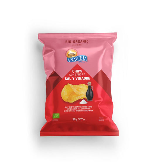 Anavieja Organic Potato Chips Salt & Vinegar 100g, From Spanish Potatoes