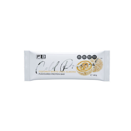 Fibre Boost Cold Pressed Protein Bar Single or Box of 12, Coconut White Choc Almond