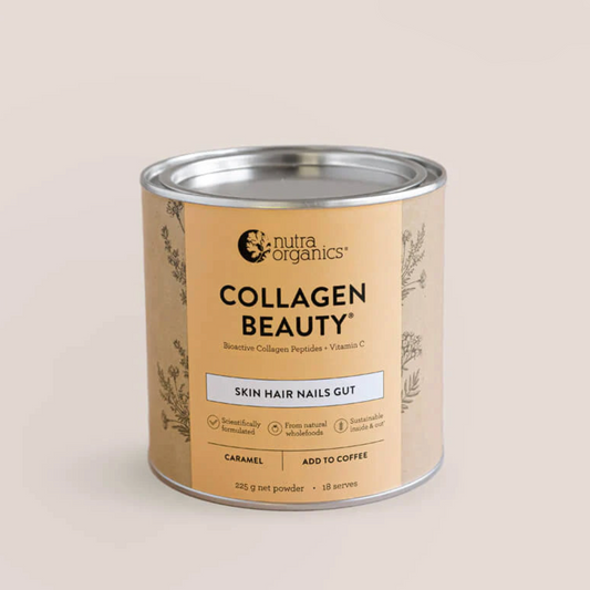 Nutra Organics Collagen Beauty 225g, Caramel Flavour (add to coffee)