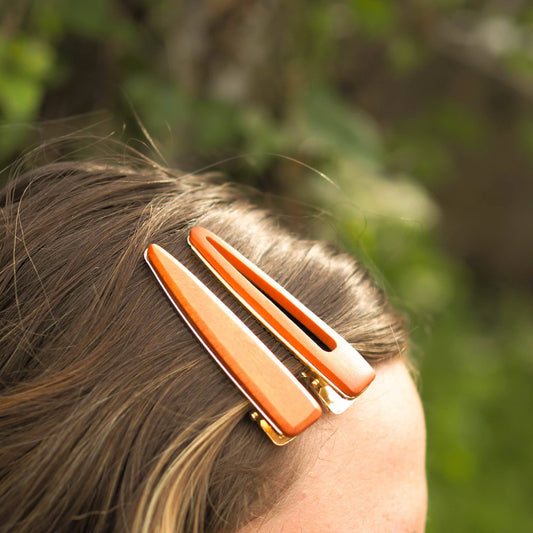 Brush It On Wooden Hair Clips 2 Clips, Can Be Composted & Recycled