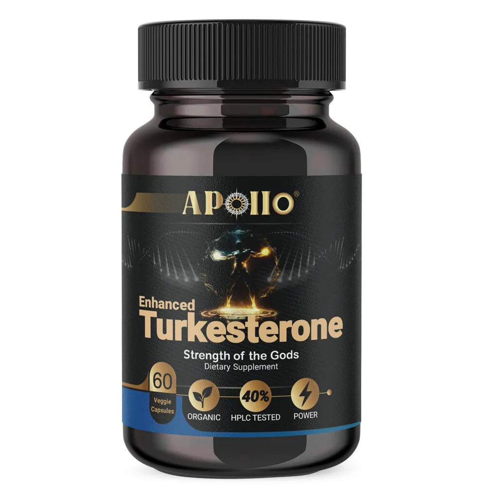 Apollo Enhanced Turkesterone 60 Veggie Capsules, Supports Muscle Growth, Strength, & Recovery.