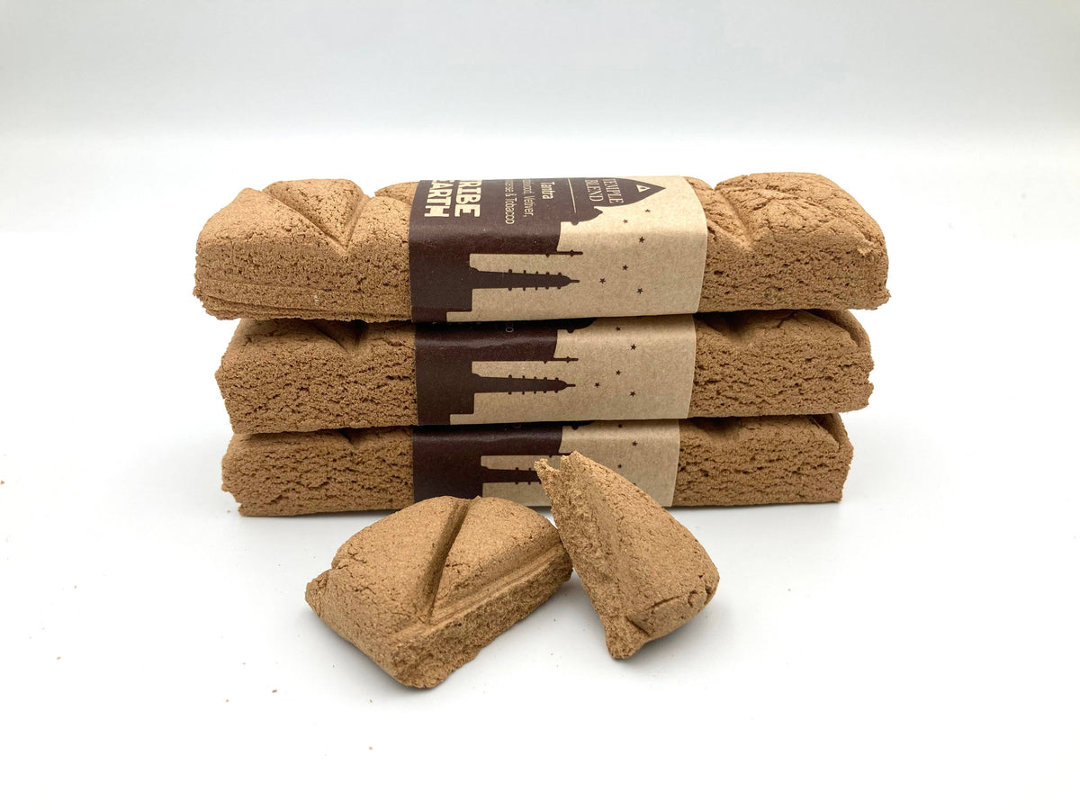Tribe Earth Tantra - Temple Blend Incense Plank | 10 Triangles Per Plank, With Vetiver & Frankincense