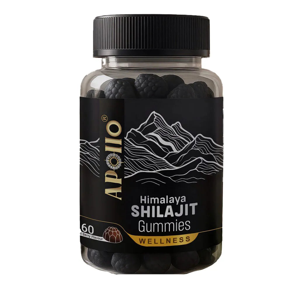 Apollo Himalayan Shilajit 60 Gummies, With A+ Grade Shilajit