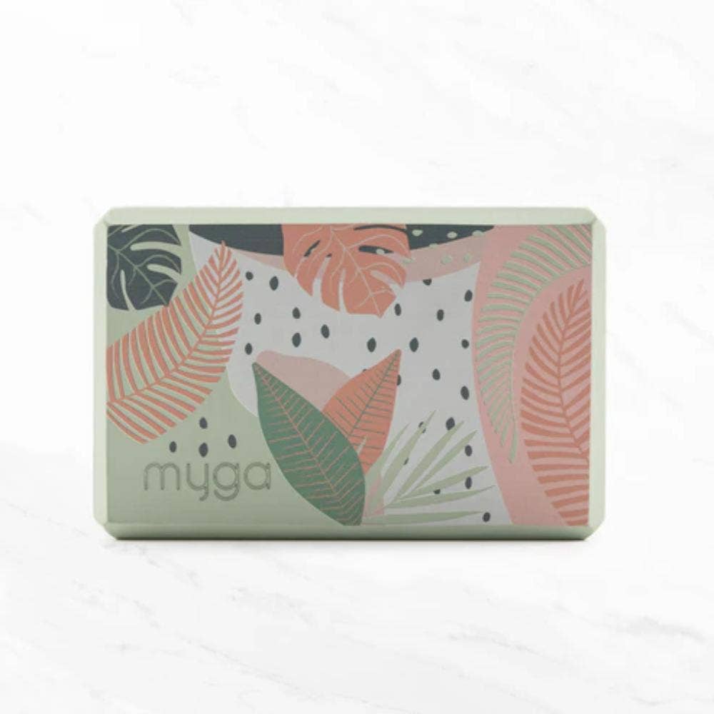 Myga Foam Yoga Block Palm Pattern, For A More Supportive Yoga Session